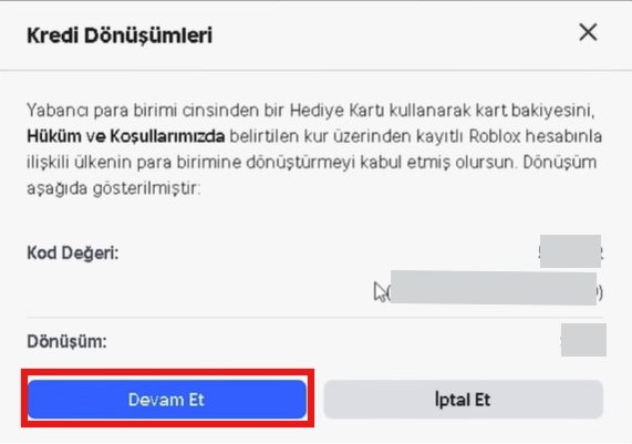 robux yükle