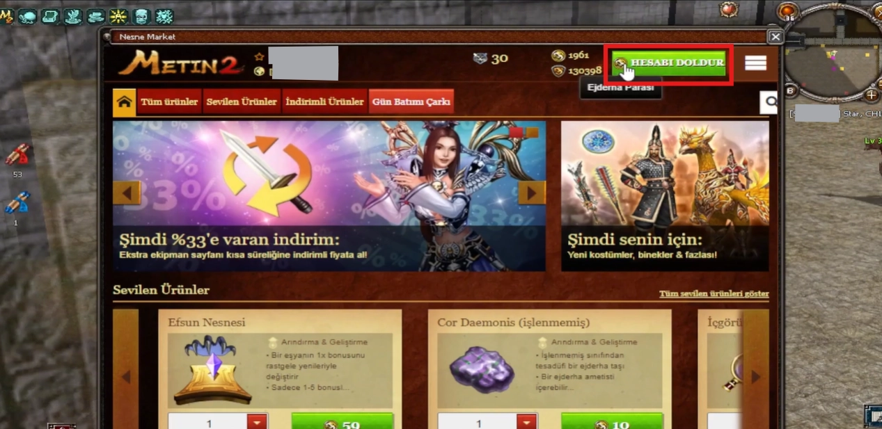 metin2 ep satın al