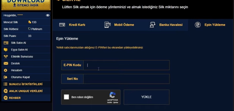 Silkroad Online Türkiye Gold Satın Al